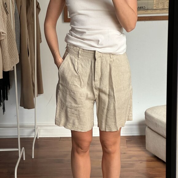 Frank & Oak Linen Shorts - Picture 1 of 4